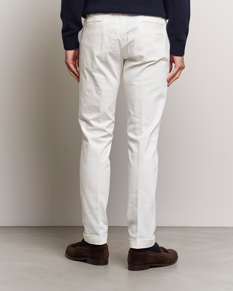 Homme | Pantalons | Briglia 1949 | Slim Fit Cotton Stretch Chino Off White