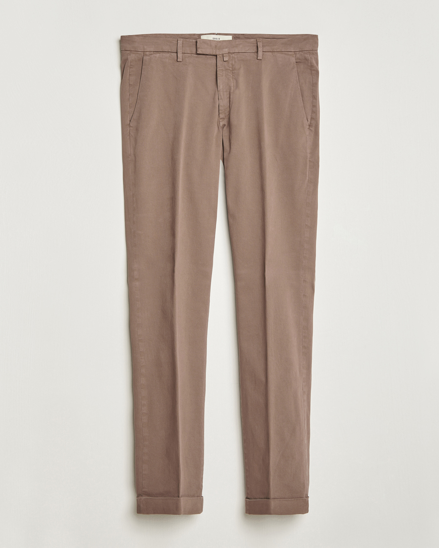 Homme | Pantalons | Briglia 1949 | Slim Fit Cotton Stretch Chino Taupe