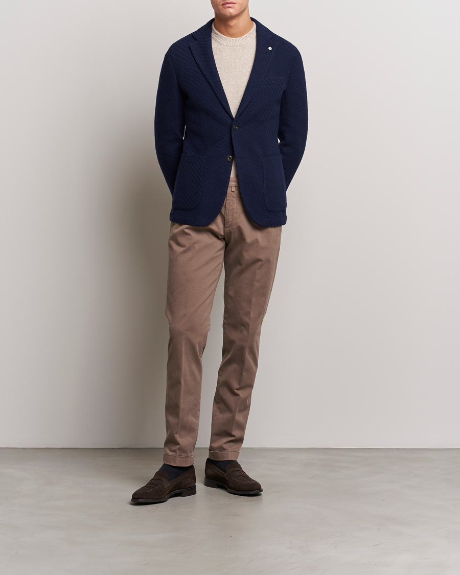 Homme | Pantalons | Briglia 1949 | Slim Fit Cotton Stretch Chino Taupe