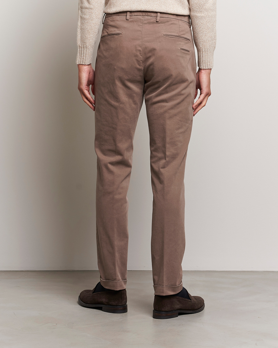 Homme | Pantalons | Briglia 1949 | Slim Fit Cotton Stretch Chino Taupe