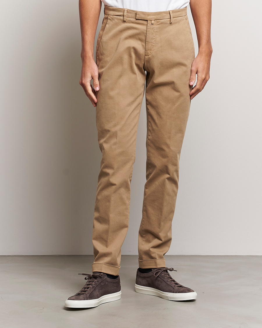 Homme | Pantalons | Briglia 1949 | Slim Fit Cotton Stretch Chino Beige