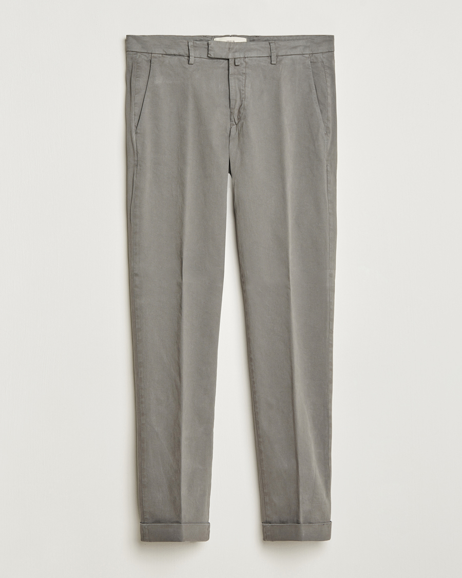 Homme | Pantalons | Briglia 1949 | Slim Fit Cotton Stretch Chino Grey