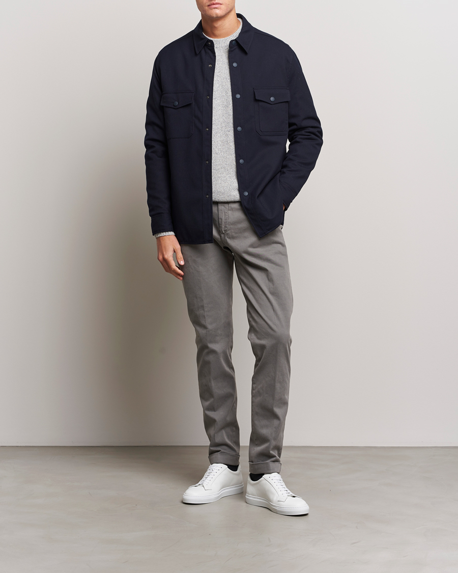 Homme | Pantalons | Briglia 1949 | Slim Fit Cotton Stretch Chino Grey
