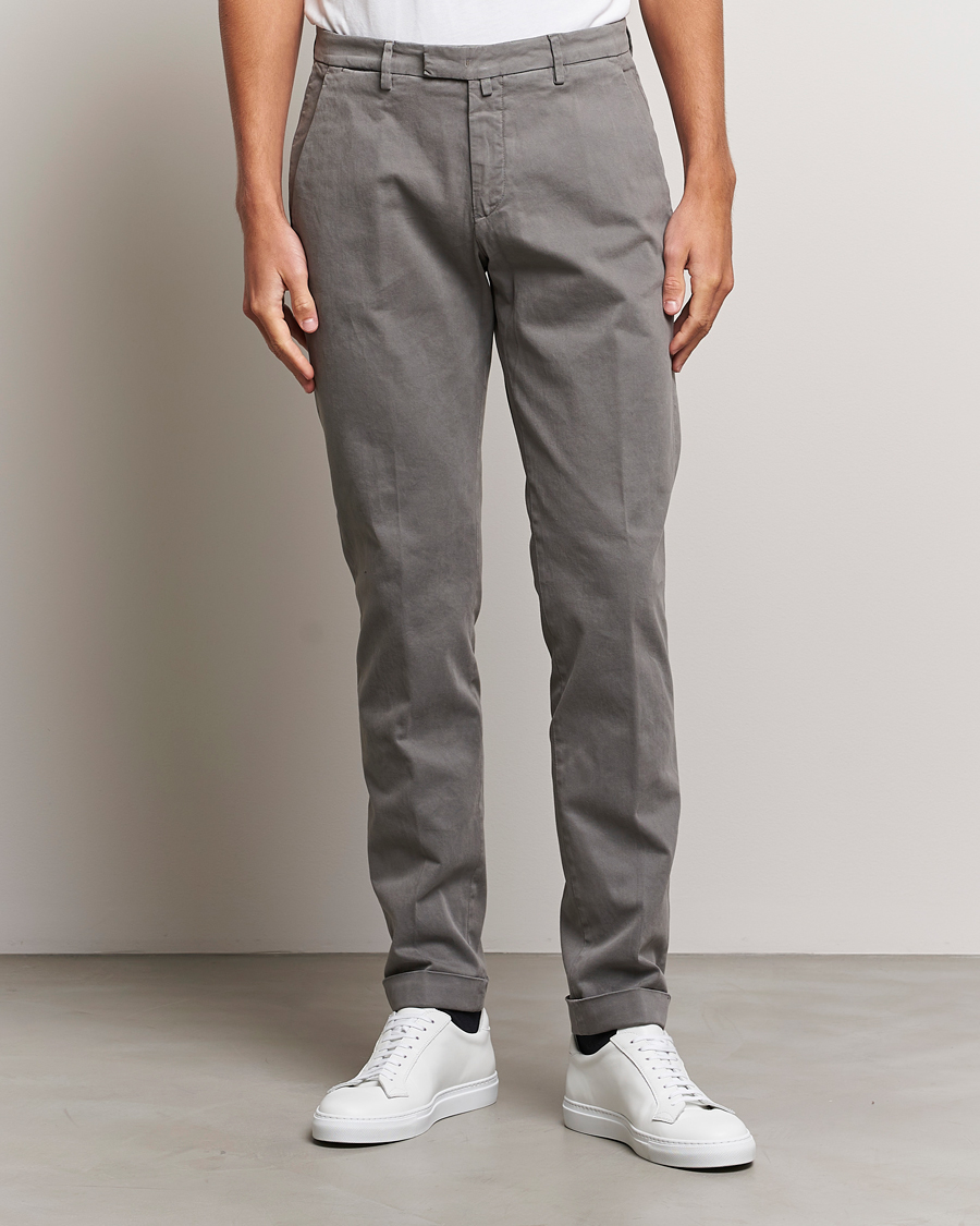 Homme | Pantalons | Briglia 1949 | Slim Fit Cotton Stretch Chino Grey