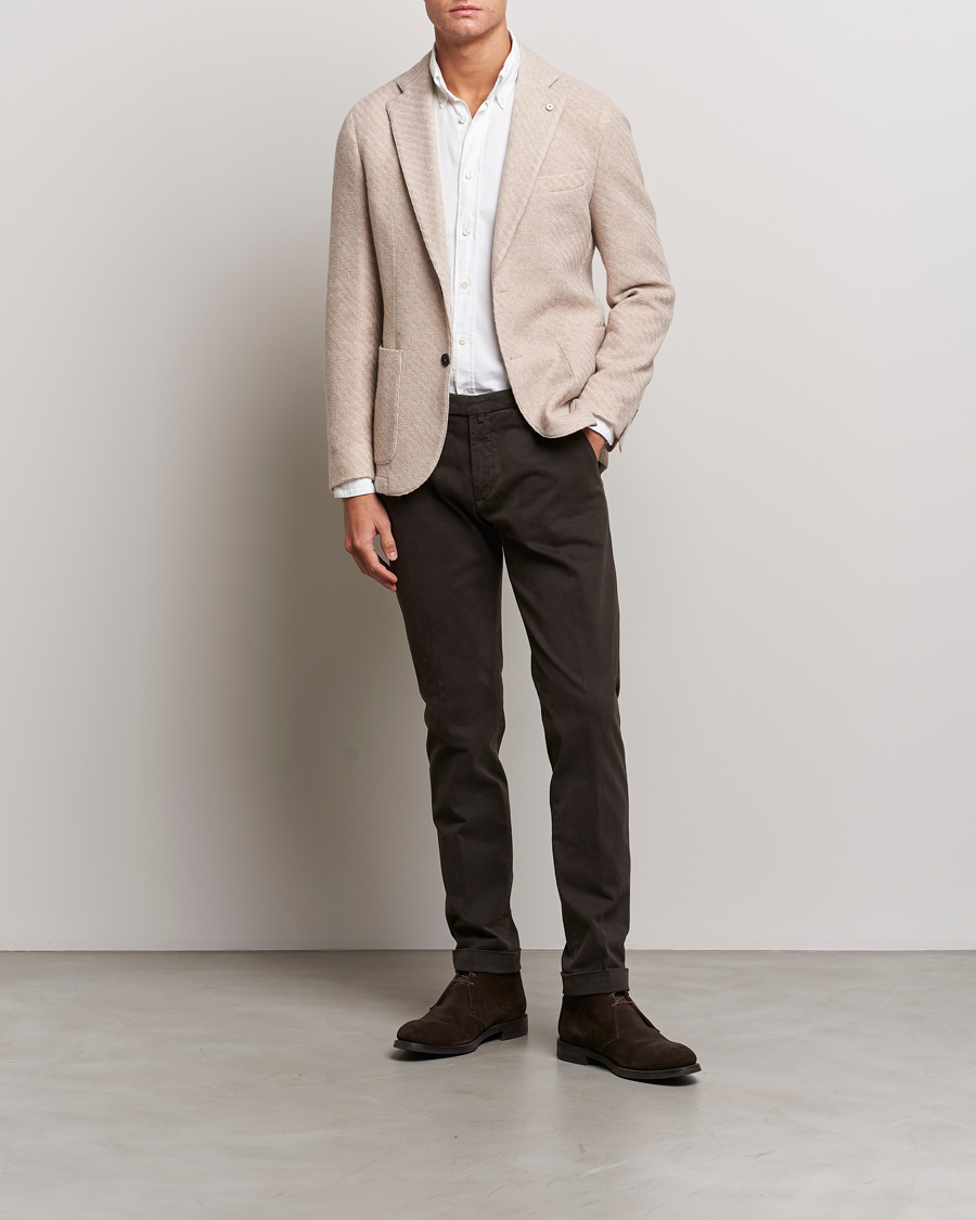 Homme | Pantalons | Briglia 1949 | Slim Fit Cotton Stretch Chino Dark Brown