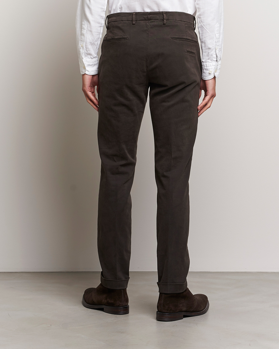 Homme | Pantalons | Briglia 1949 | Slim Fit Cotton Stretch Chino Dark Brown