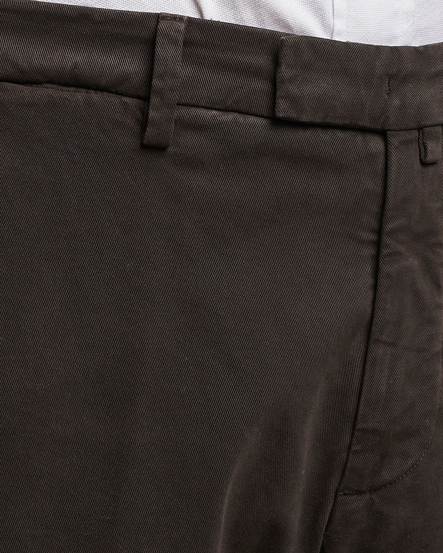 Homme | Pantalons | Briglia 1949 | Slim Fit Cotton Stretch Chino Dark Brown