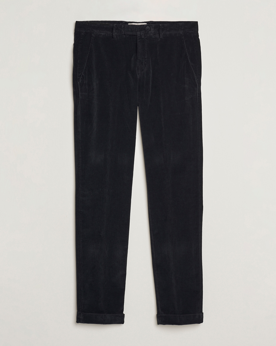 Homme | Pantalons | Briglia 1949 | Slim Fit Corduroy Trousers Black