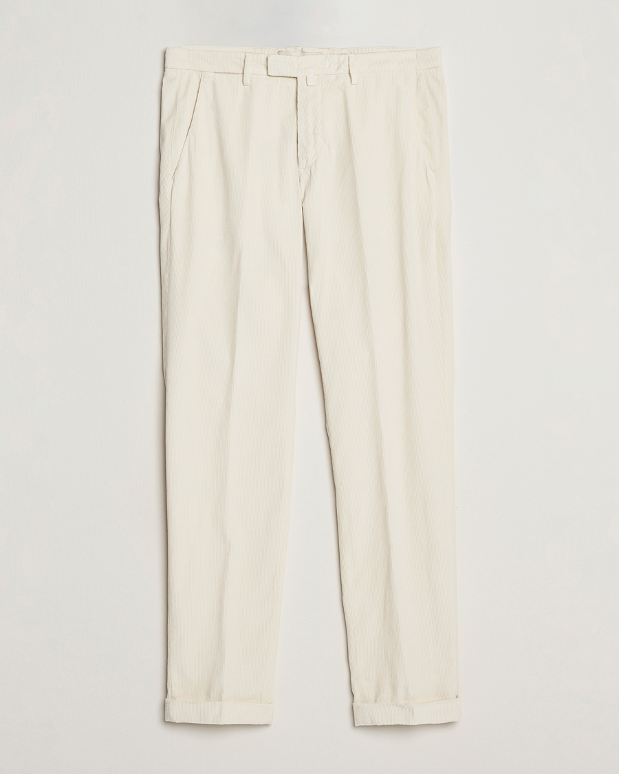 Homme | Pantalons | Briglia 1949 | Slim Fit Corduroy Trousers Off White