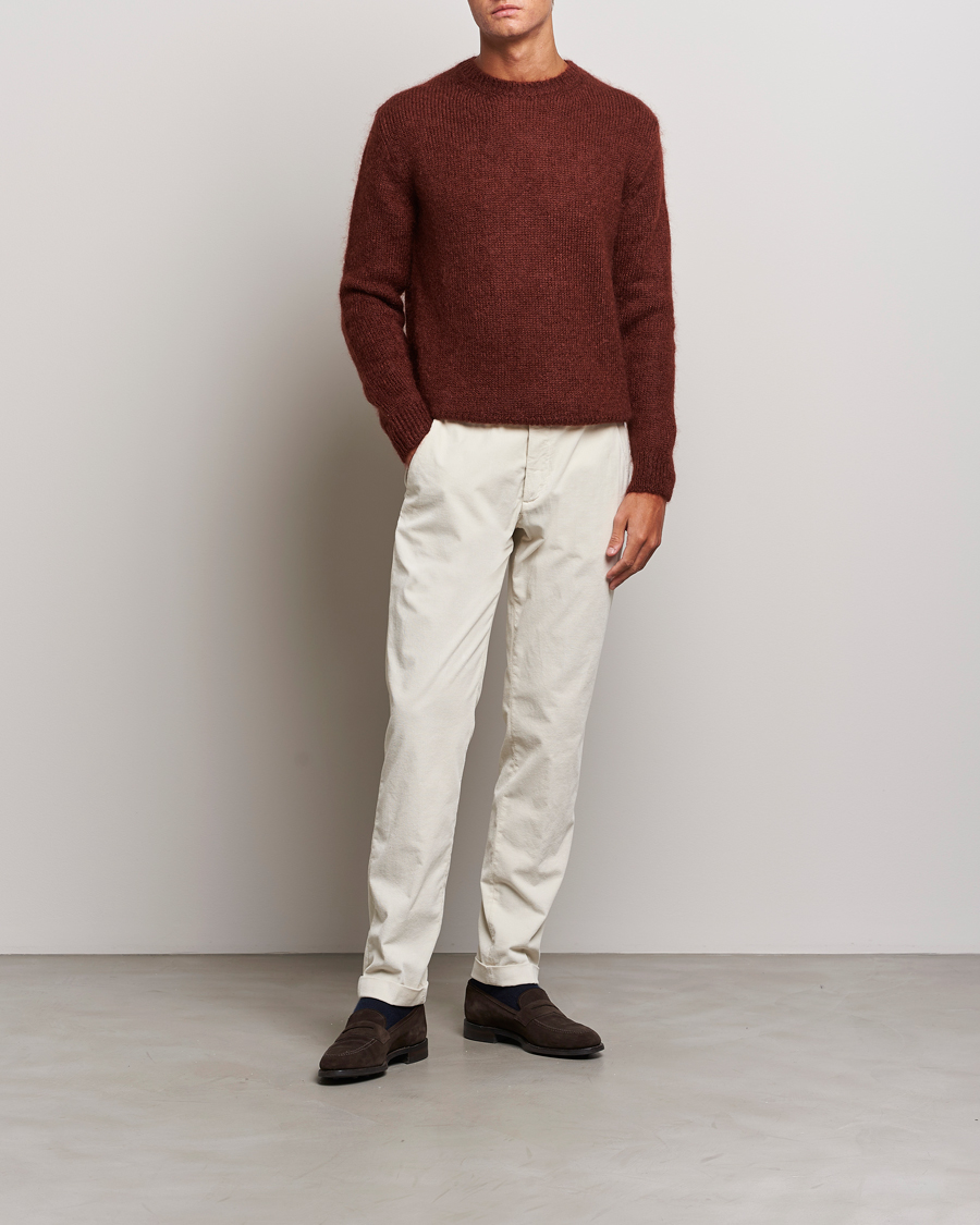 Homme | Pantalons | Briglia 1949 | Slim Fit Corduroy Trousers Off White