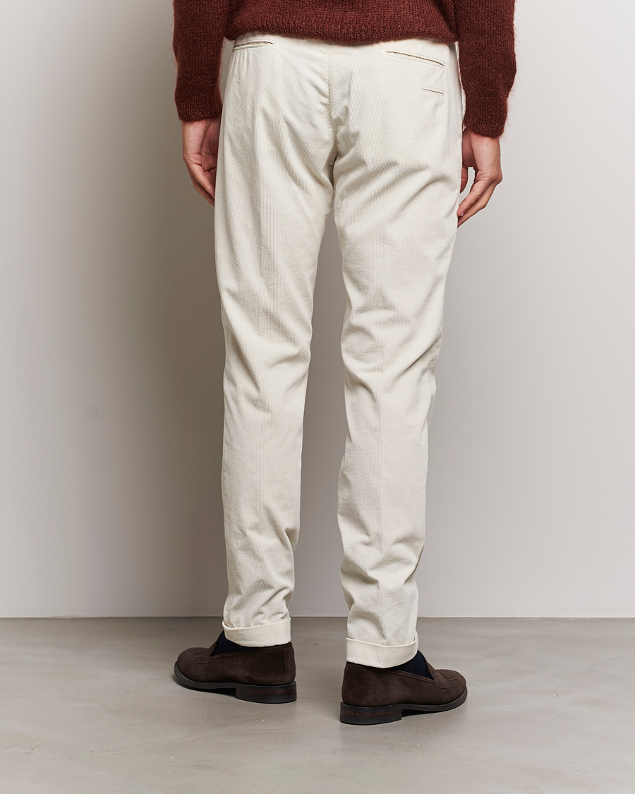 Homme | Pantalons | Briglia 1949 | Slim Fit Corduroy Trousers Off White