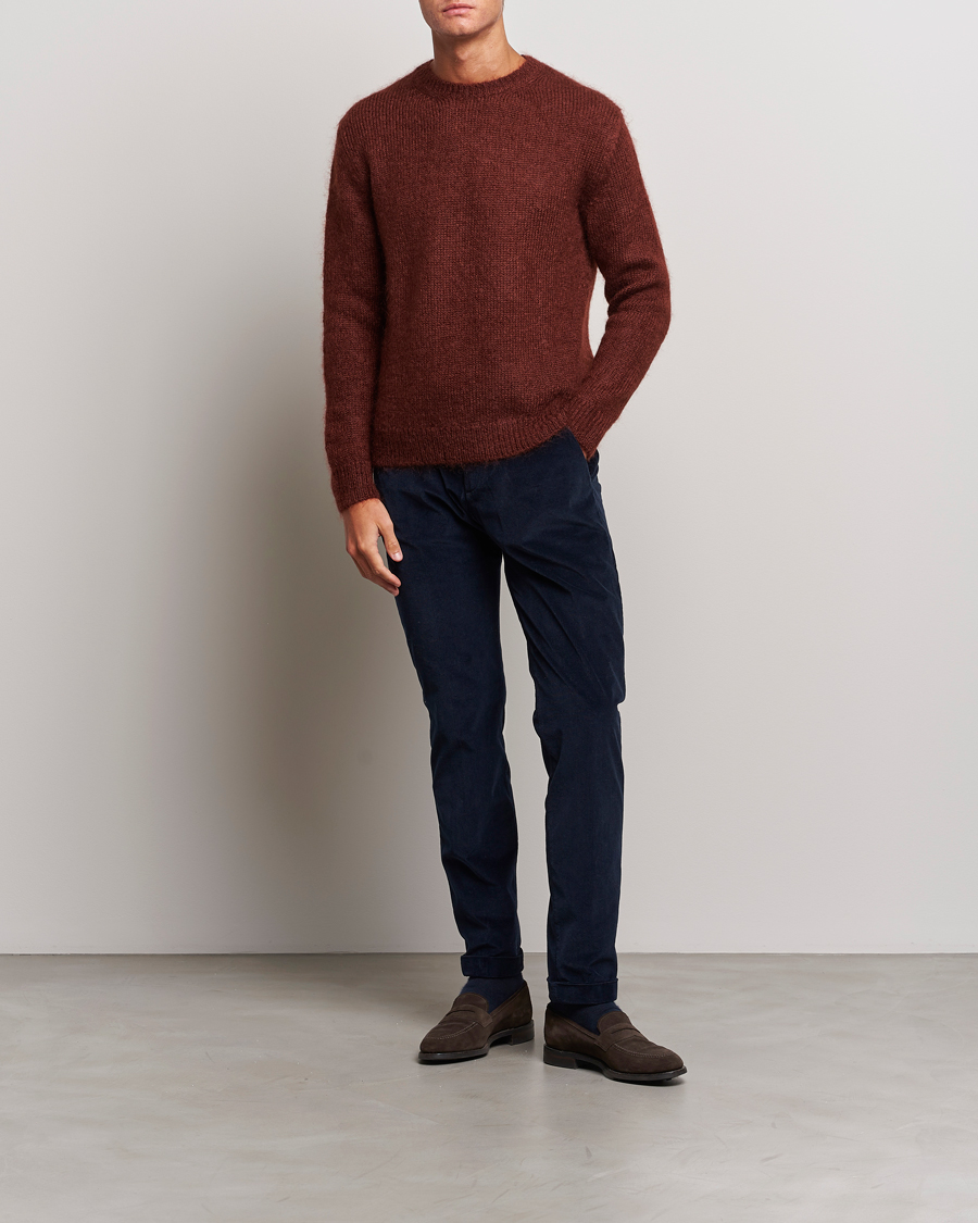 Homme | Pantalons | Briglia 1949 | Slim Fit Corduroy Trousers Navy