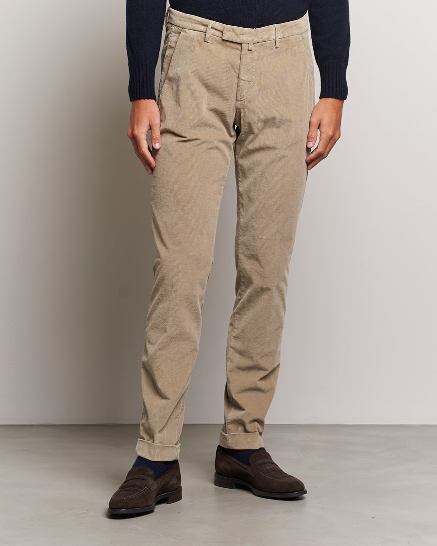 Homme | Pantalons | Briglia 1949 | Slim Fit Corduroy Trousers Beige