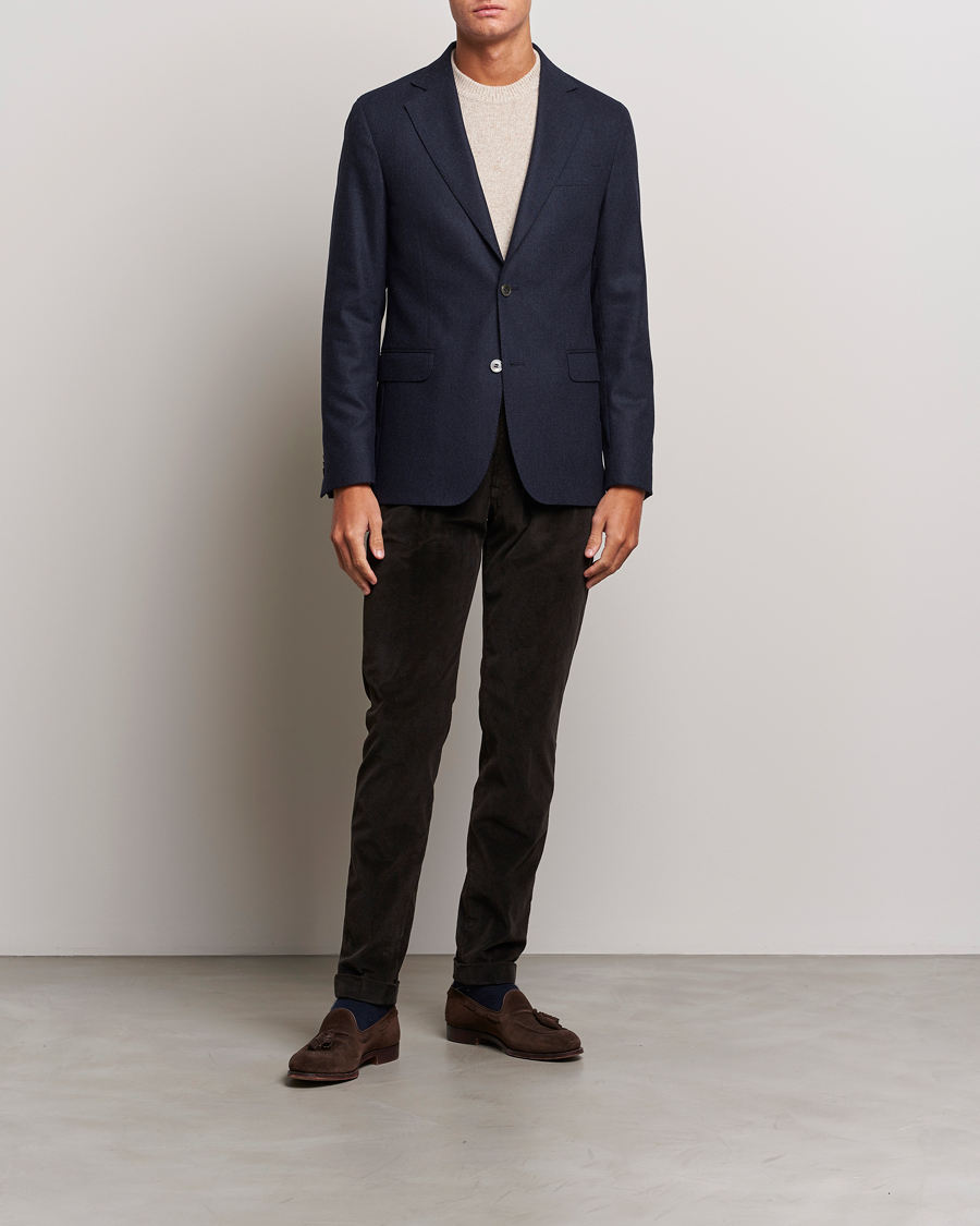 Homme | Pantalons | Briglia 1949 | Slim Fit Corduroy Trousers Dark Brown