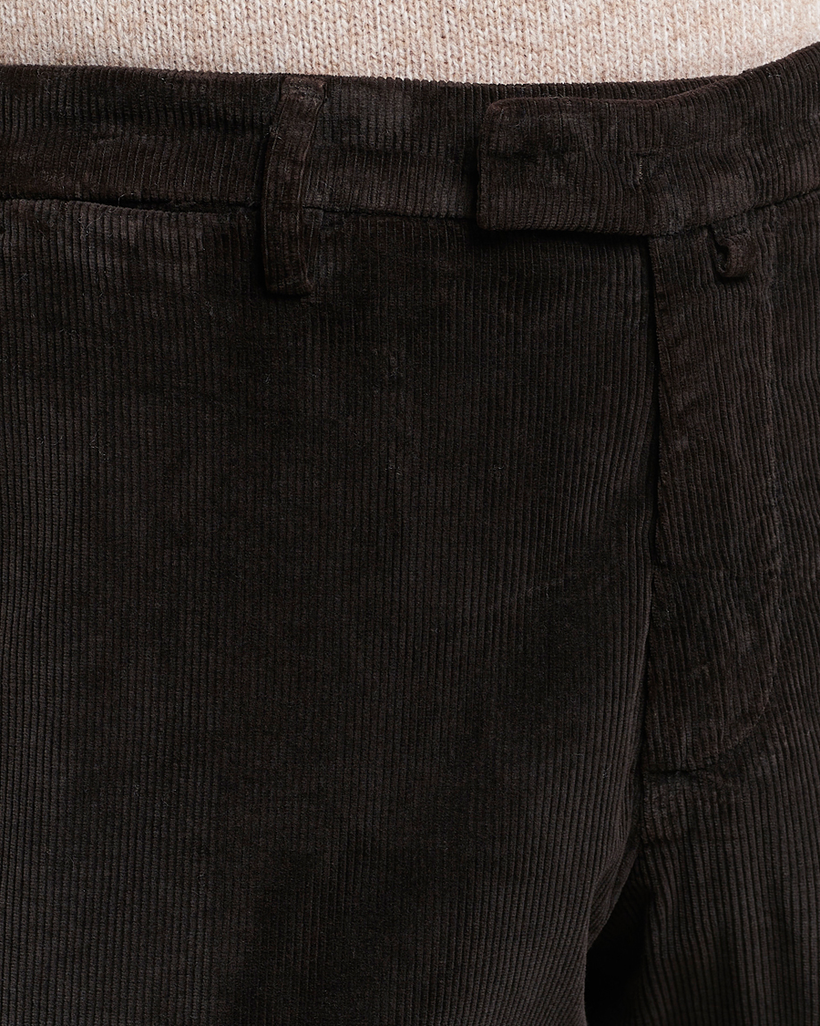 Homme | Pantalons | Briglia 1949 | Slim Fit Corduroy Trousers Dark Brown