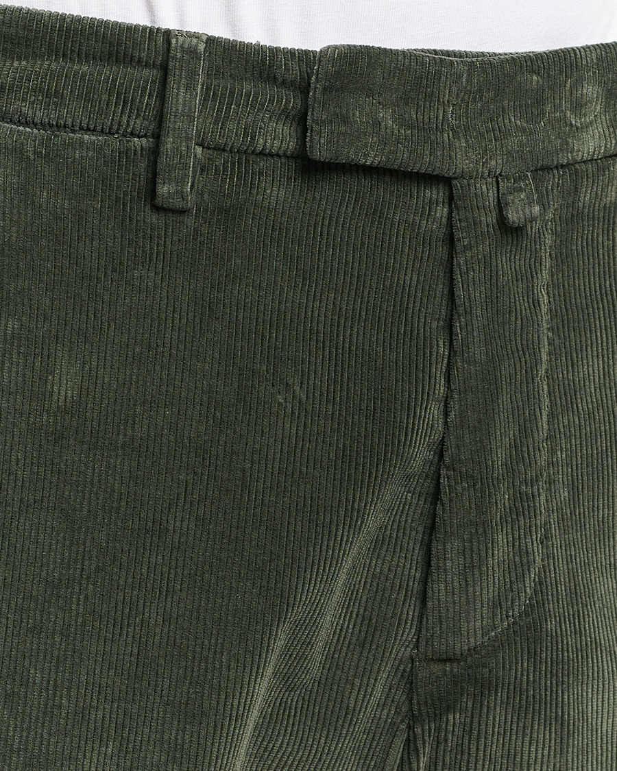 Homme | Pantalons | Briglia 1949 | Slim Fit Corduroy Trousers Dark Green
