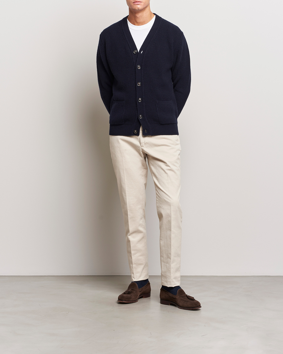 Homme | Pulls Et Tricots | Lardini | Wool/Cashmere Knitted Cardigan Navy