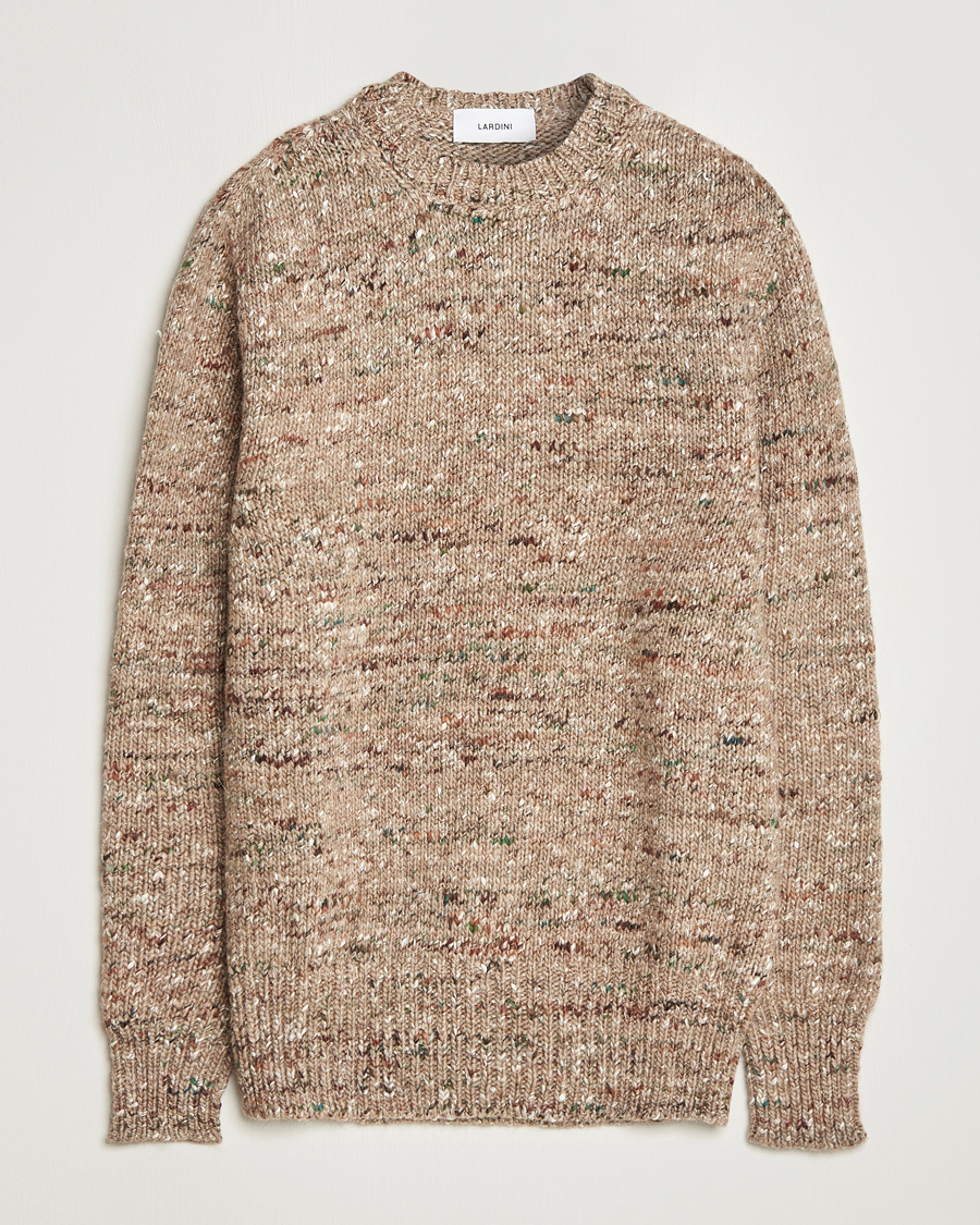 Homme | Pulls Et Tricots | Lardini | Wool/Alpaca/Silk Boucle Roundneck Beige