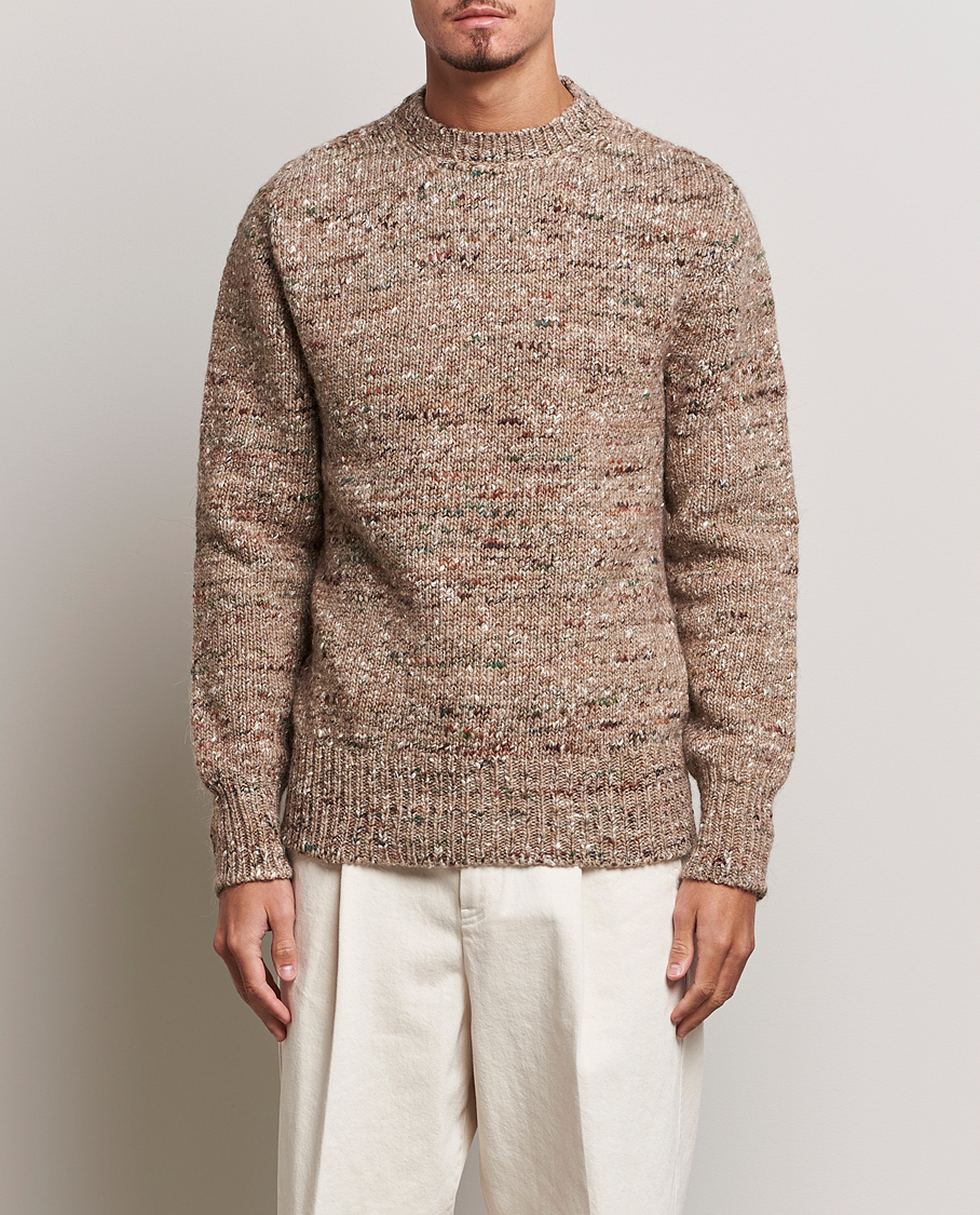 Homme | Pulls Et Tricots | Lardini | Wool/Alpaca/Silk Boucle Roundneck Beige