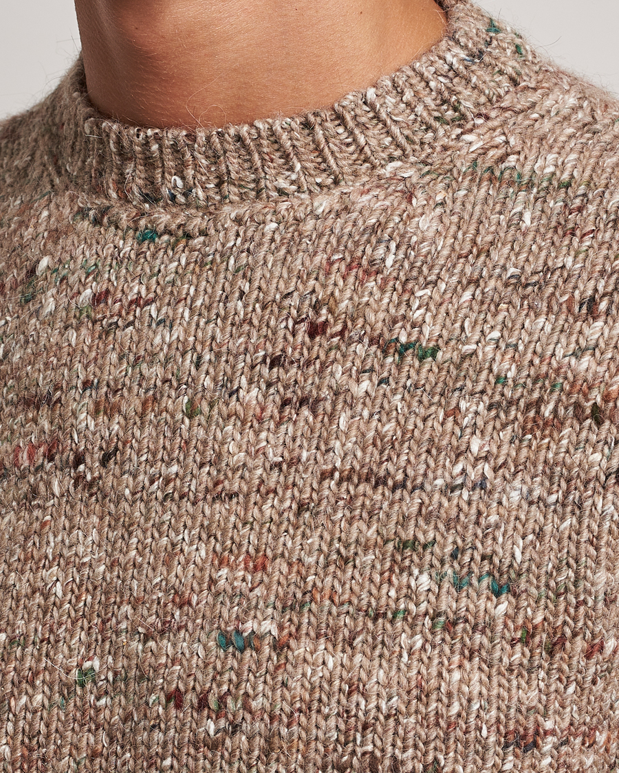 Homme | Pulls Et Tricots | Lardini | Wool/Alpaca/Silk Boucle Roundneck Beige