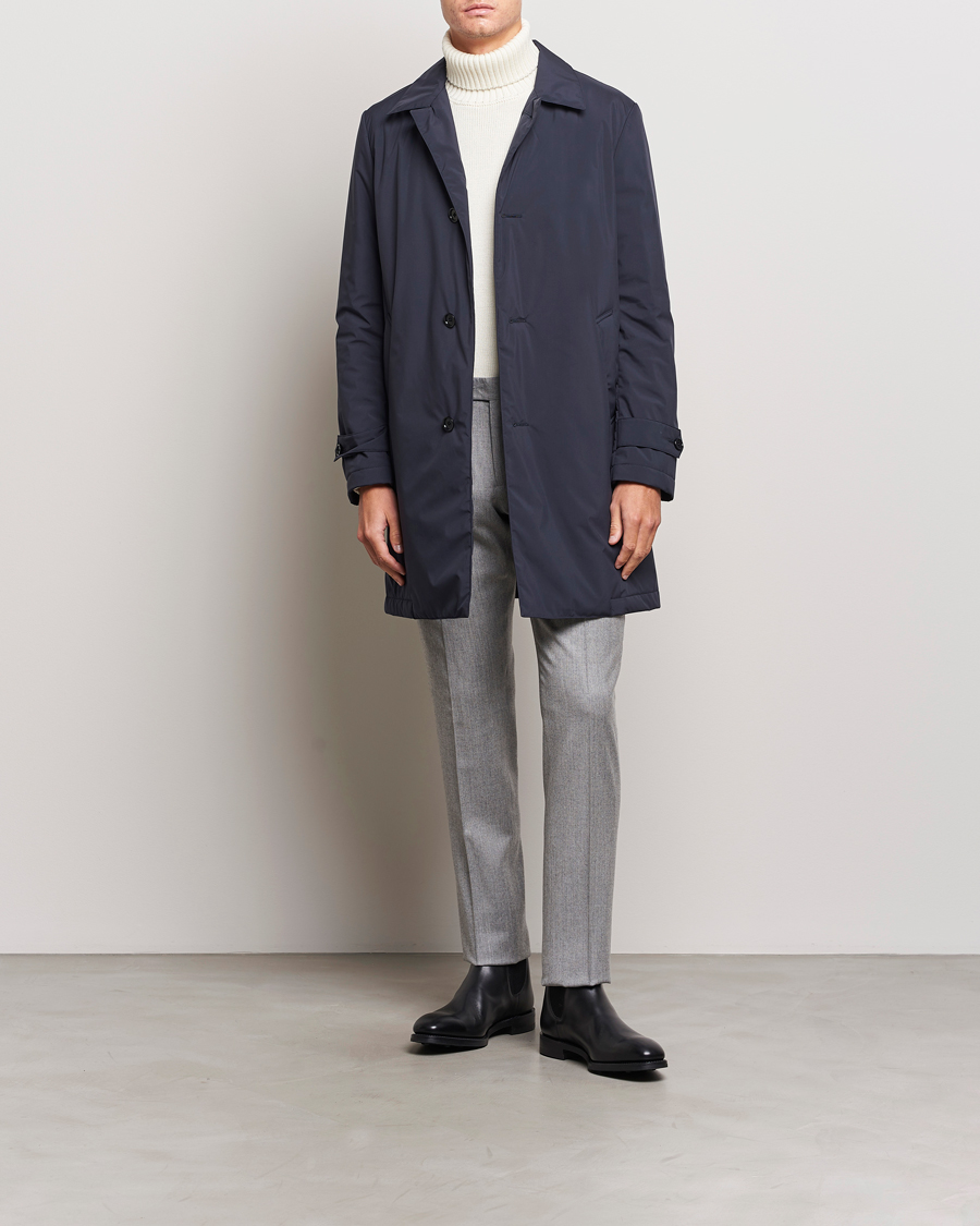 Homme | Manteaux Et Vestes | Lardini | Packable Water Repellent Coat Navy
