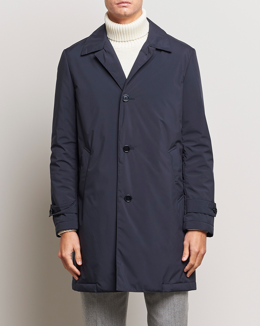 Homme | Manteaux Et Vestes | Lardini | Packable Water Repellent Coat Navy