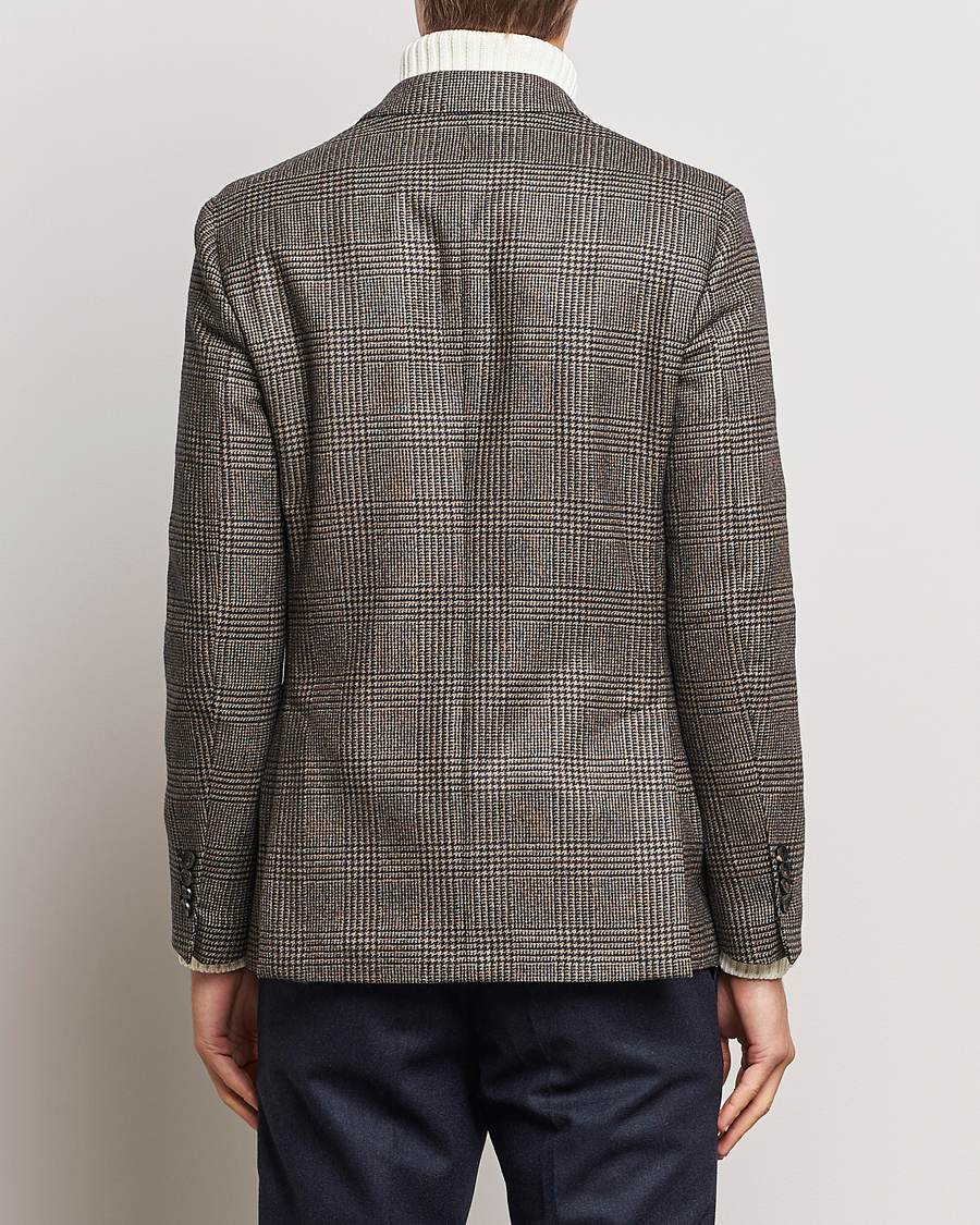 Homme | Blazers | Lardini | Checked Wool Blazer Brown/Navy