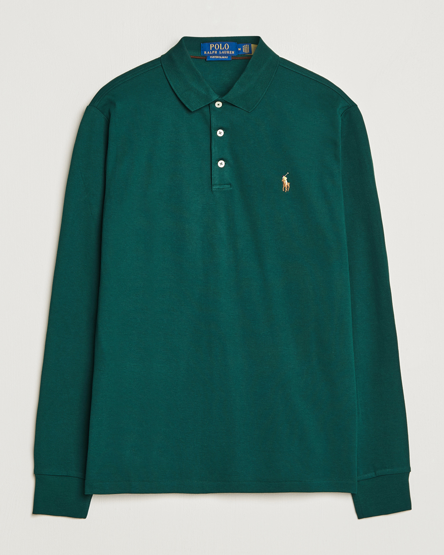 Homme | Pulls Et Tricots | Polo Ralph Lauren | Luxury Pima Cotton Long Sleeve Polo Hunt Club Green