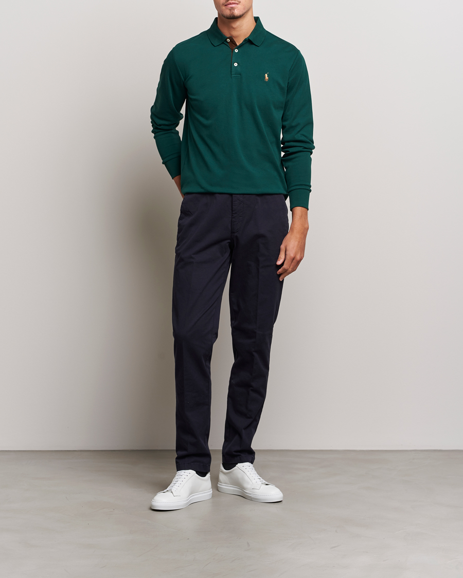 Homme | Pulls Et Tricots | Polo Ralph Lauren | Luxury Pima Cotton Long Sleeve Polo Hunt Club Green
