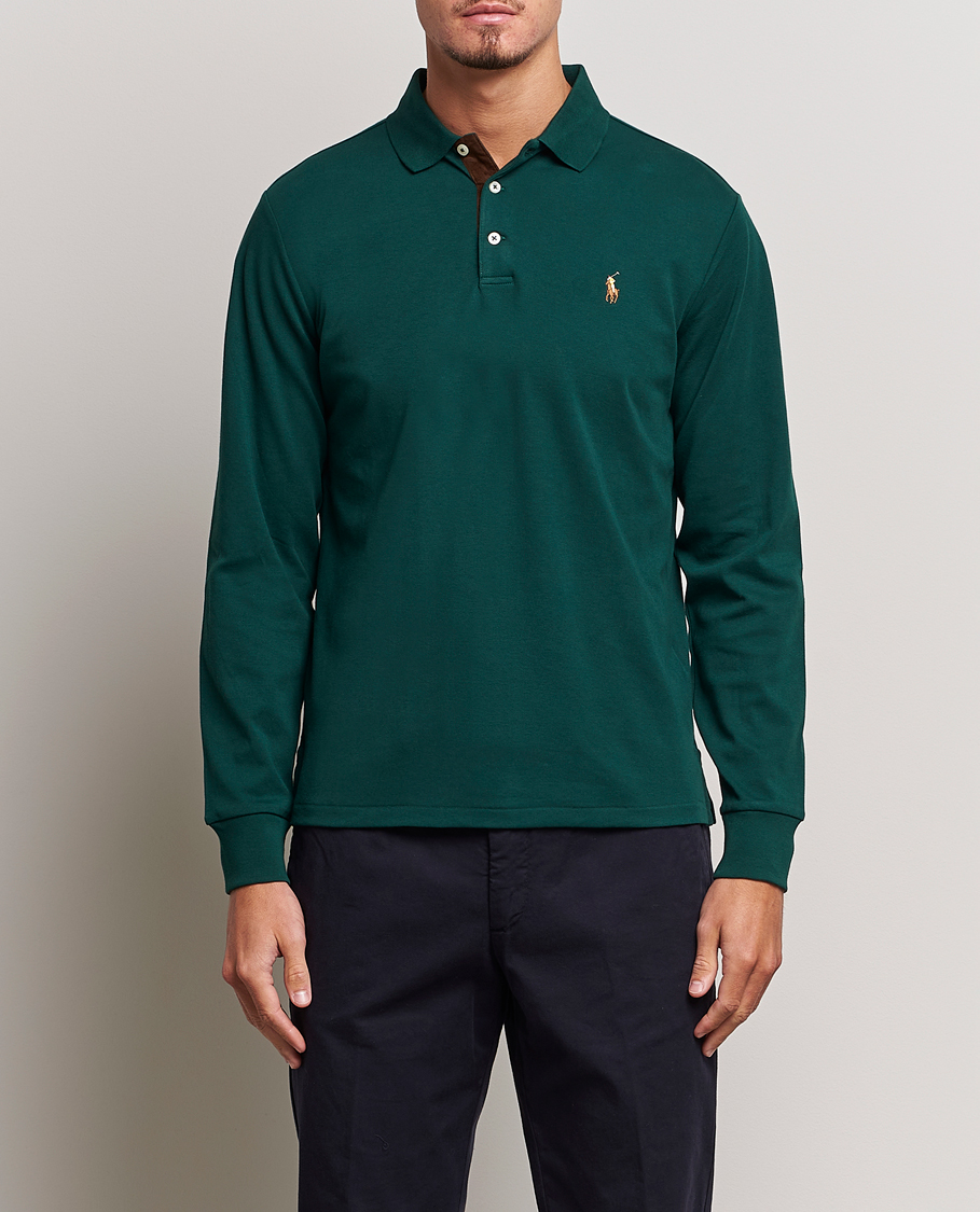 Homme | Pulls Et Tricots | Polo Ralph Lauren | Luxury Pima Cotton Long Sleeve Polo Hunt Club Green