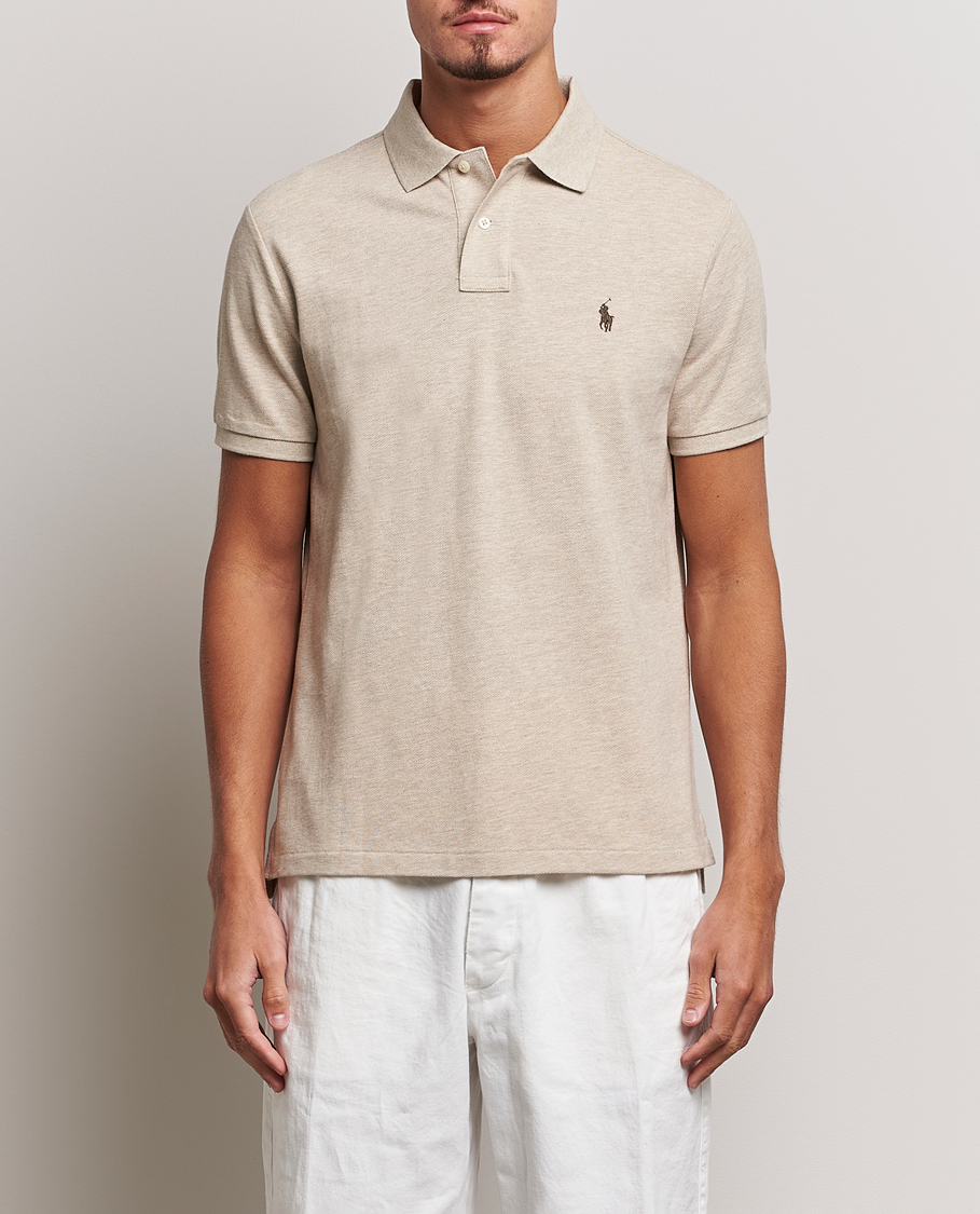 Homme | Polos À Manches Courtes | Polo Ralph Lauren | Custom Slim Fit Polo Expedition Dune Heather