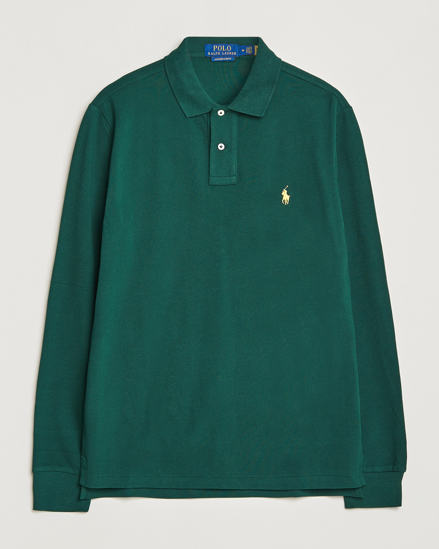 Homme | Pulls Et Tricots | Polo Ralph Lauren | Custom Slim Fit Long Sleeve Polo Hunt Club Green