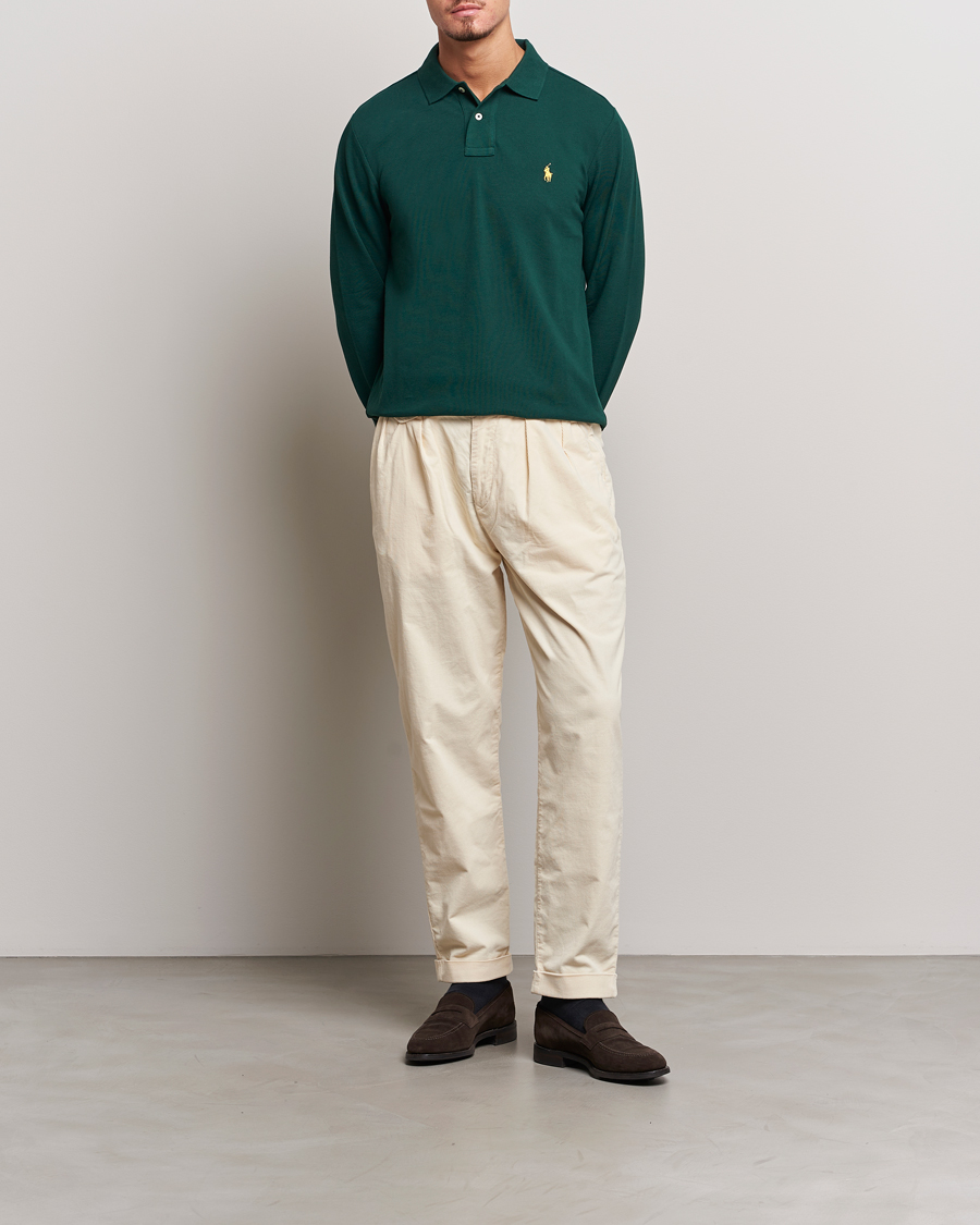 Homme | Pulls Et Tricots | Polo Ralph Lauren | Custom Slim Fit Long Sleeve Polo Hunt Club Green