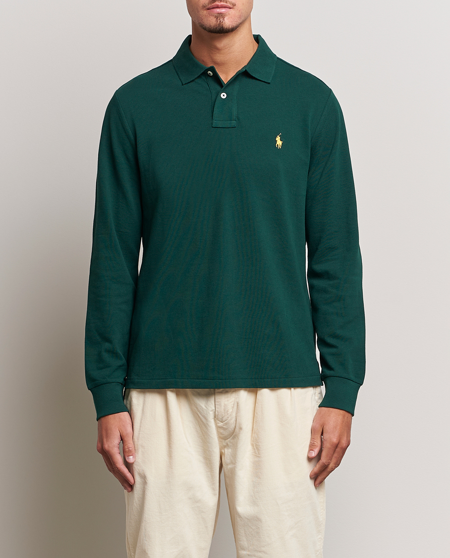 Homme | Pulls Et Tricots | Polo Ralph Lauren | Custom Slim Fit Long Sleeve Polo Hunt Club Green