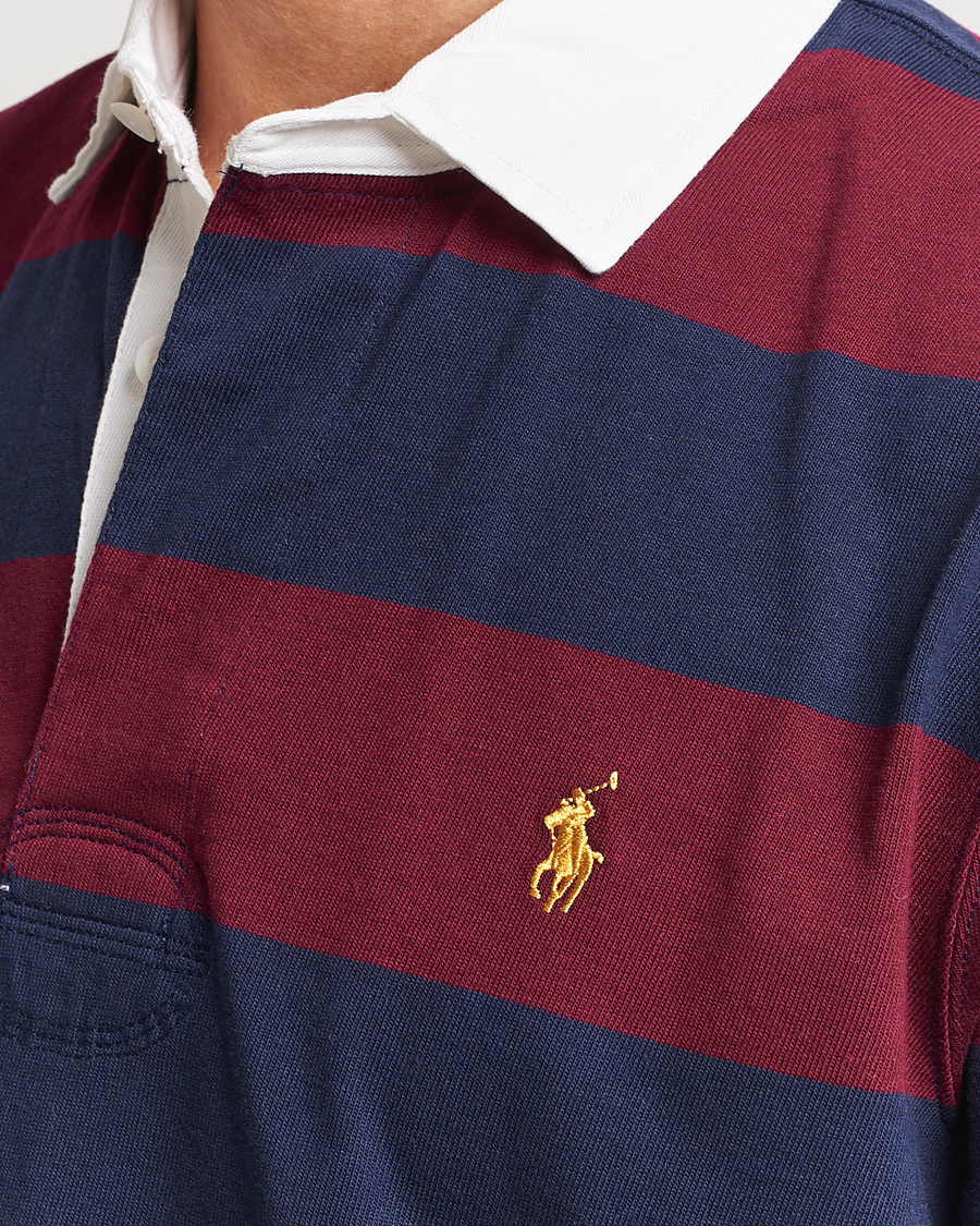 Homme | Pulls Et Tricots | Polo Ralph Lauren | Jersey Striped Rugger Navy/Wine