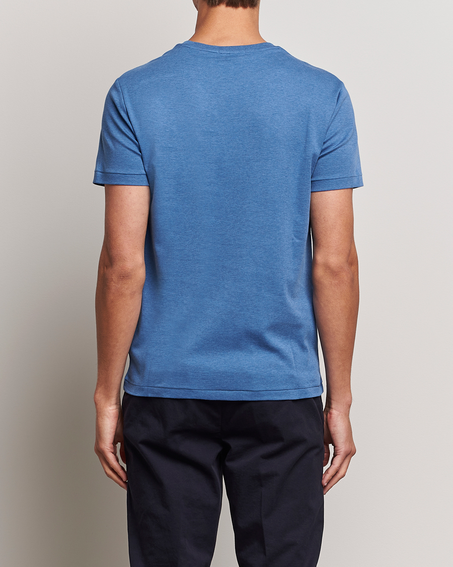 Homme | T-shirts | Polo Ralph Lauren | Luxury Pima Cotton Crew Neck T-Shirt Fog Blue Heather