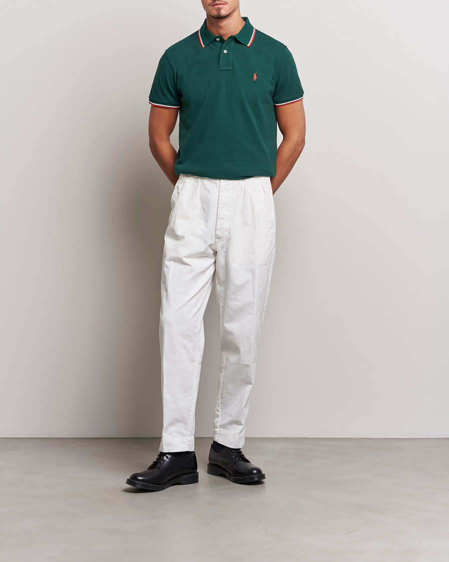 Homme | Polos | Polo Ralph Lauren | Custom Slim Fit Piped Polo Hunt Club Green