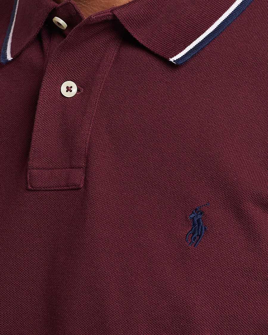 Homme | Polos | Polo Ralph Lauren | Custom Slim Fit Piped Polo Harvard Wine
