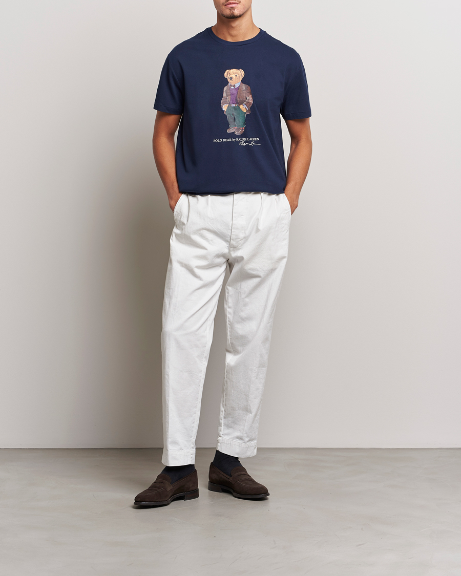 Homme | T-shirts | Polo Ralph Lauren | Printed Heritage Bear T-Shirt Cruise Navy