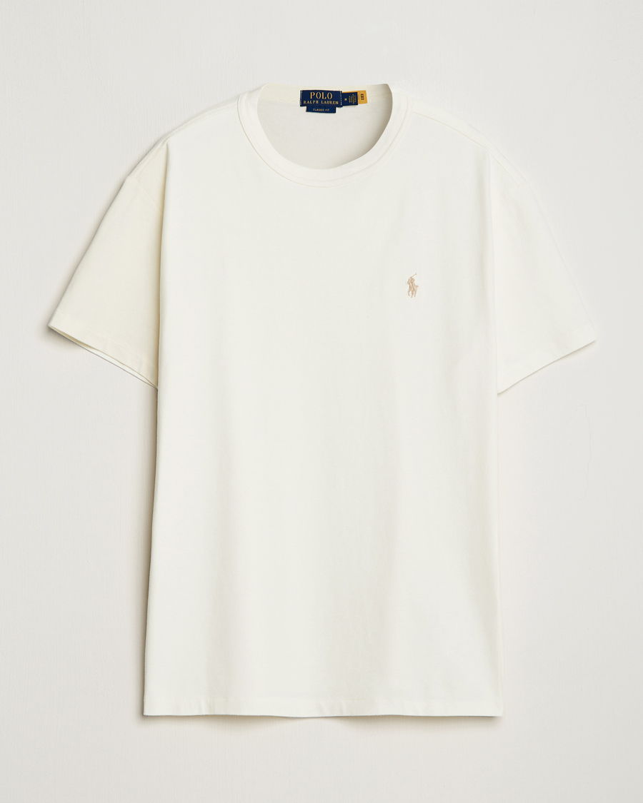 Homme | T-shirts | Polo Ralph Lauren | Loopback Crew Neck T-Shirt Clubhouse Cream