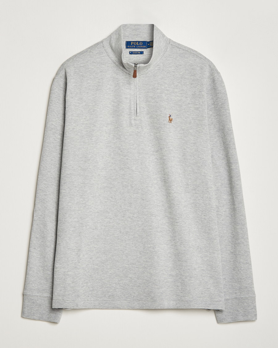 Homme | Pulls Et Tricots | Polo Ralph Lauren | Double Knit Jaquard Half Zip Sweater Andover Heather