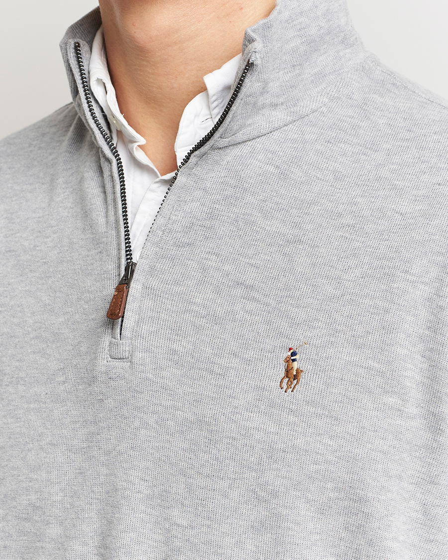Homme | Pulls Et Tricots | Polo Ralph Lauren | Double Knit Jaquard Half Zip Sweater Andover Heather