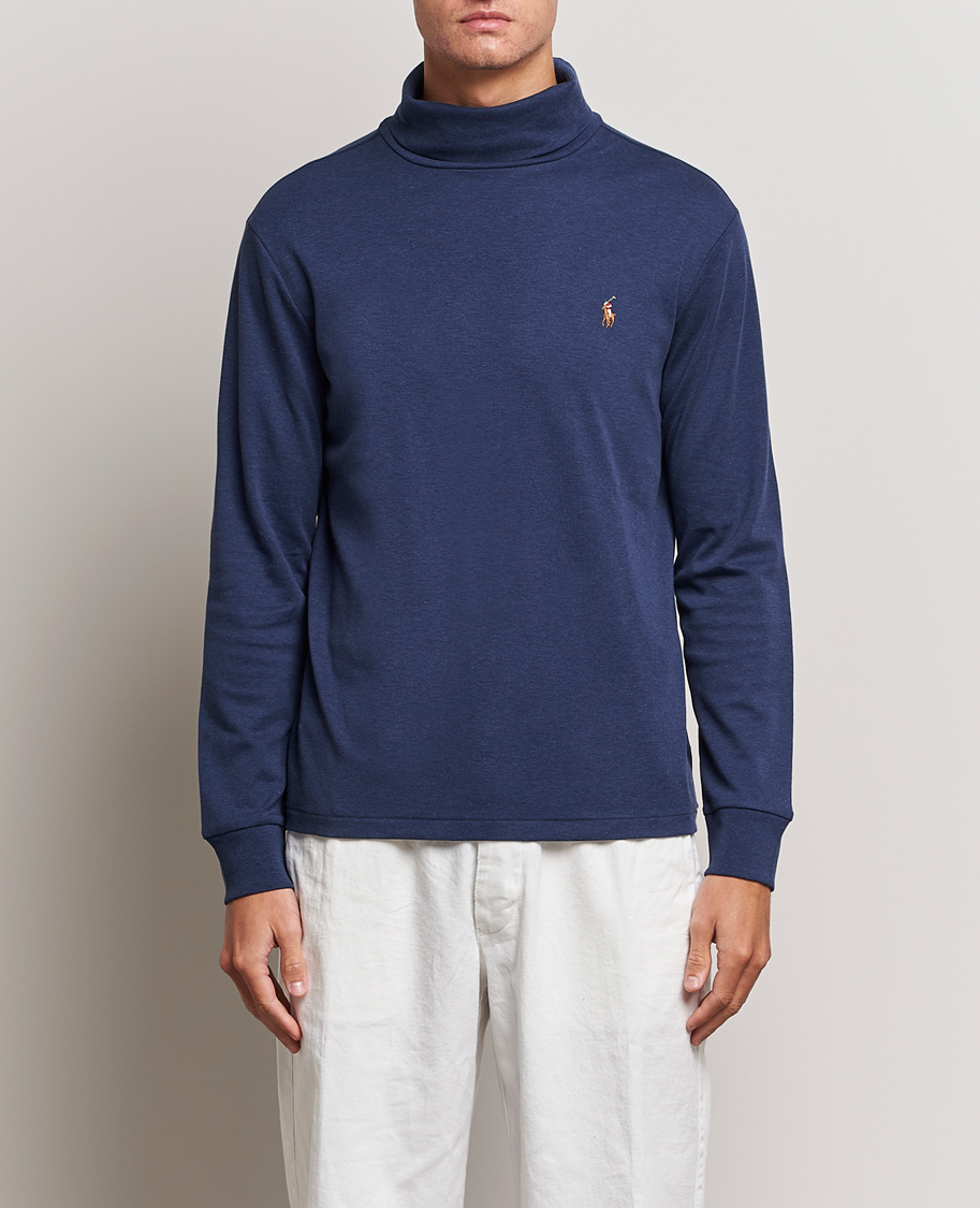 Homme | Pulls Et Tricots | Polo Ralph Lauren | Luxury Pima Cotton Rollneck Spring Navy Heather