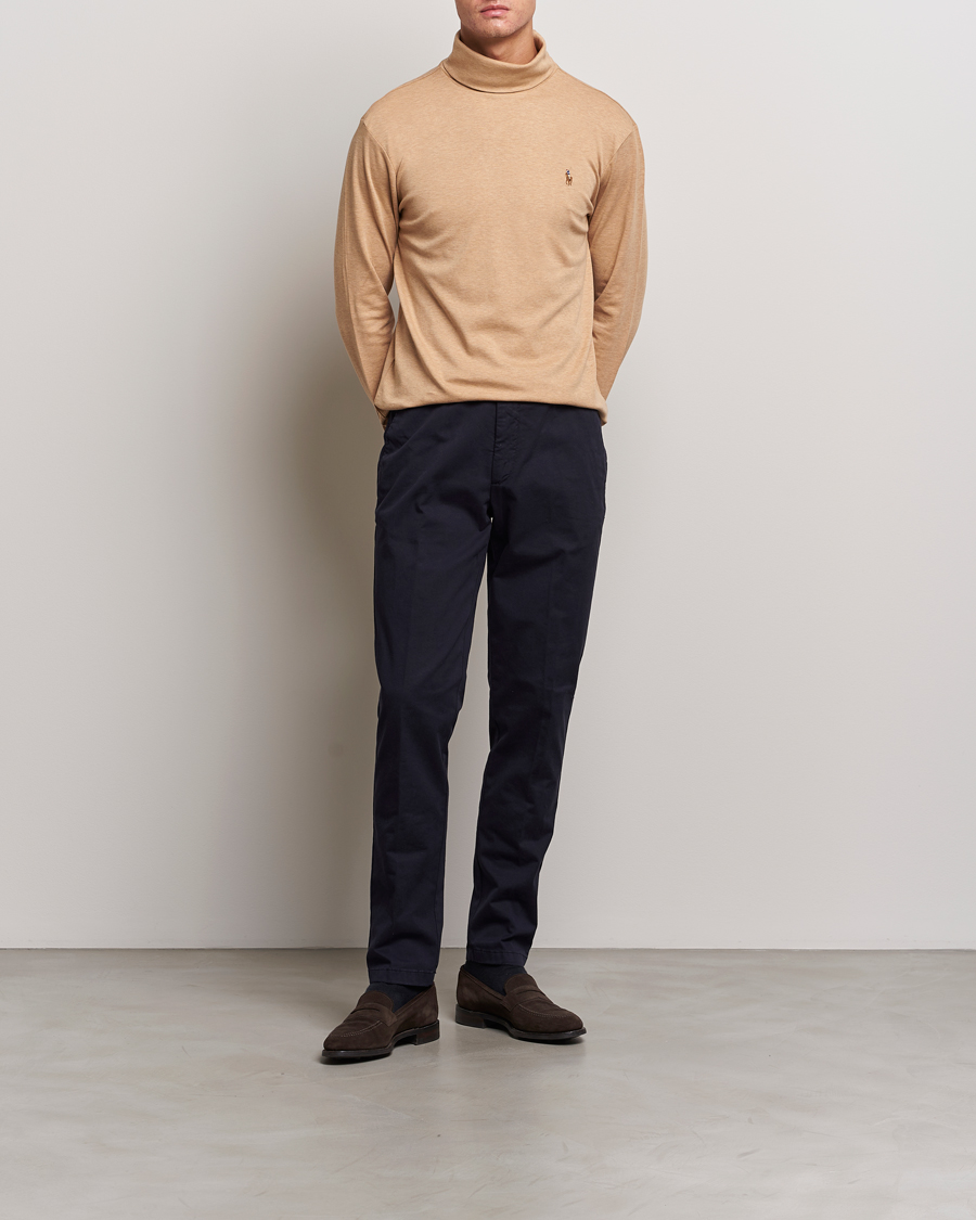 Homme | Pulls Et Tricots | Polo Ralph Lauren | Luxury Pima Cotton Rollneck Camel Heather