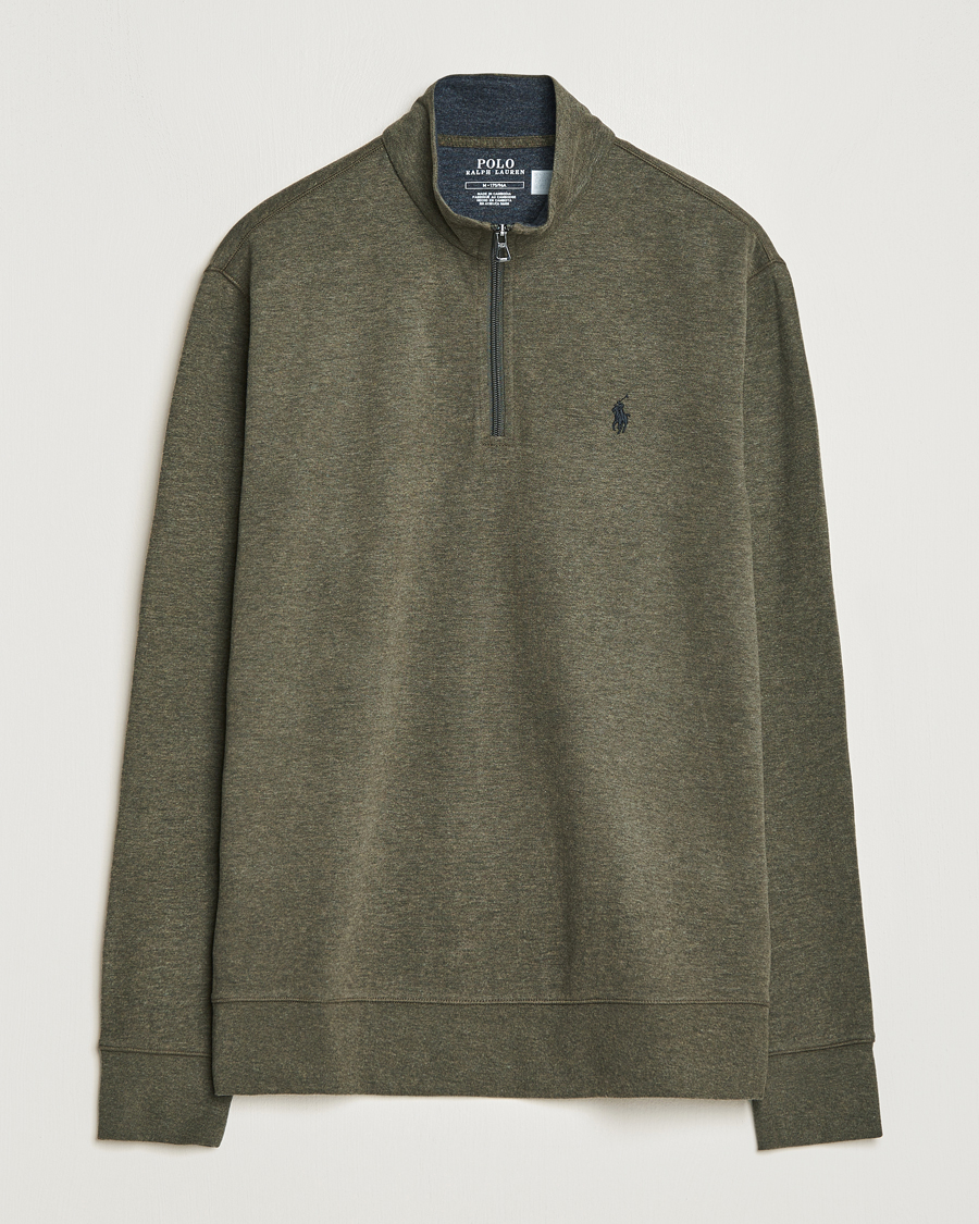 Homme | Pulls Et Tricots | Polo Ralph Lauren | Tech Double Knit Half Zip Olive Heather