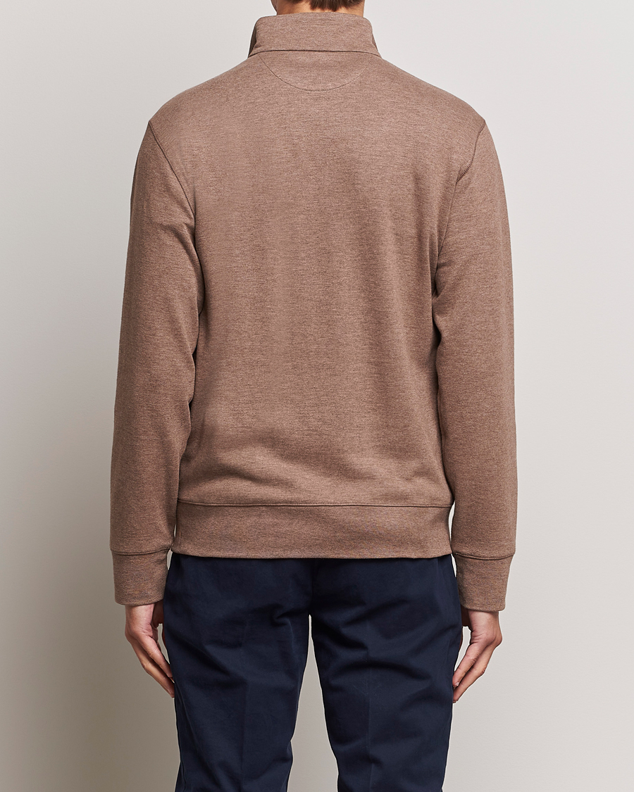 Homme | Pulls Et Tricots | Polo Ralph Lauren | Tech Double Knit Half Zip Brown Heather