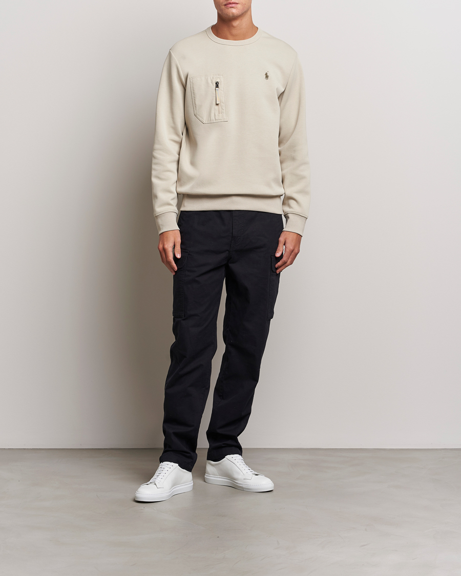 Homme | Pulls Et Tricots | Polo Ralph Lauren | Double Knit Pocket Sweatshirt Classic Stone