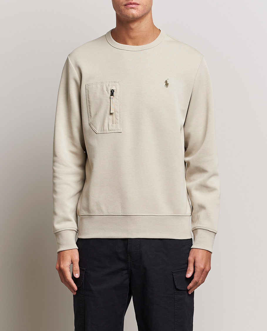 Homme | Pulls Et Tricots | Polo Ralph Lauren | Double Knit Pocket Sweatshirt Classic Stone
