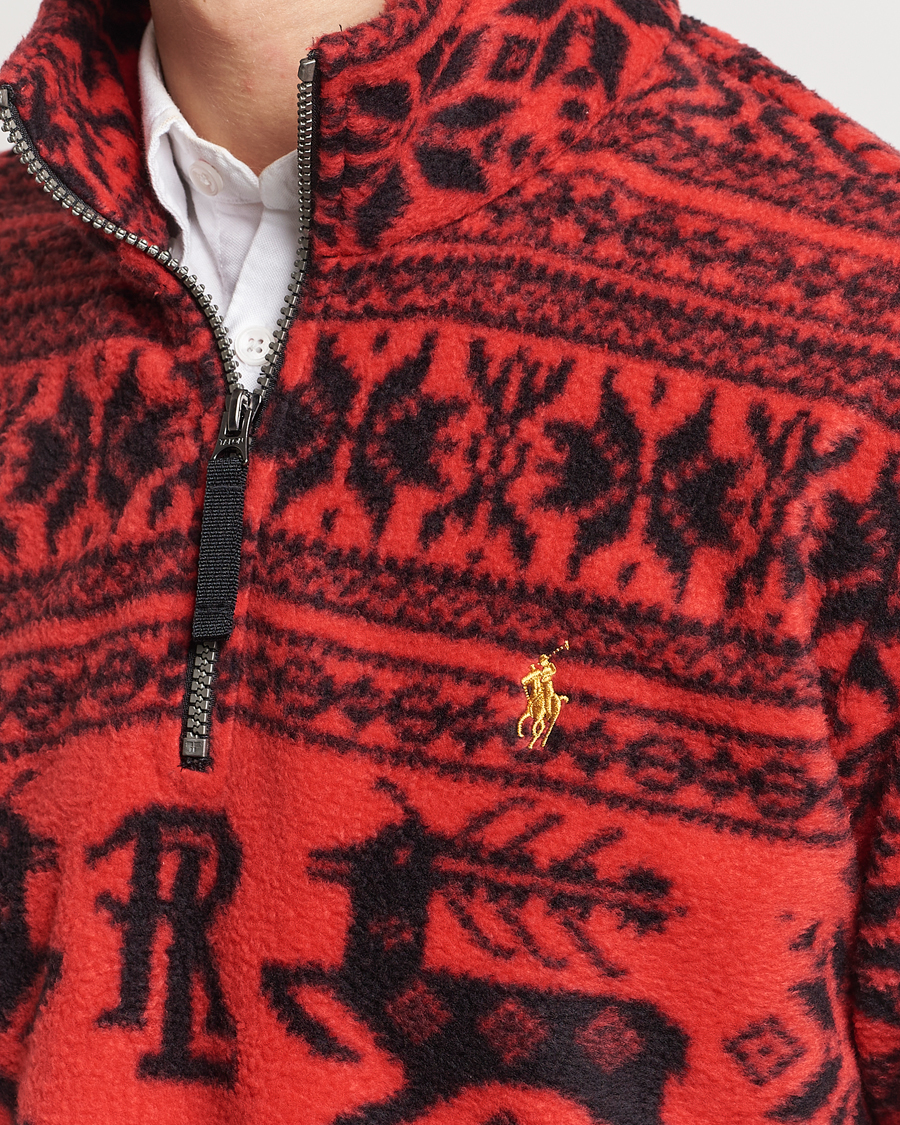 Homme | Pulls Et Tricots | Polo Ralph Lauren | Fairisle Half Zip Sweater Martin Red
