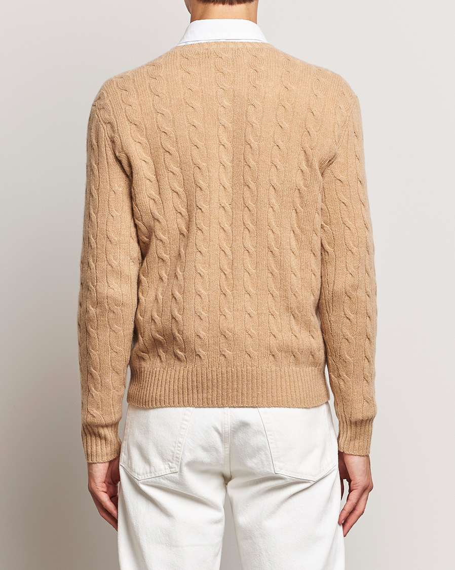 Homme | Pulls Et Tricots | Polo Ralph Lauren | Wool/Cashmere Cable Crew Neck Camel Melange
